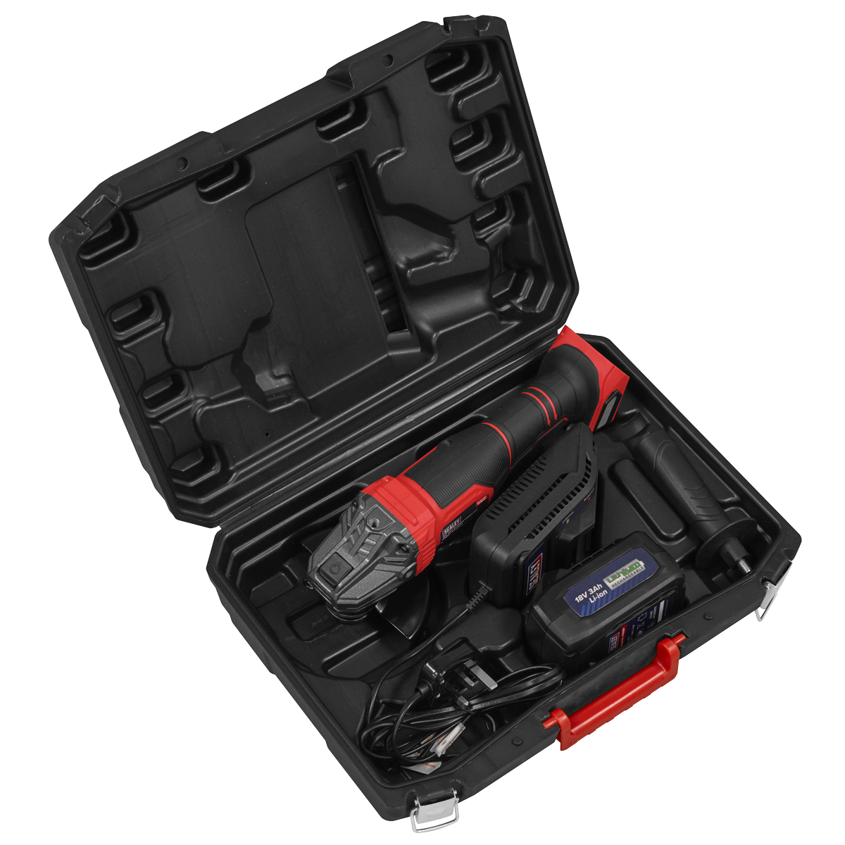 Sealey CP401LI 115mm Cordless Angle Grinder 18V 3Ah - Red - additional view 5