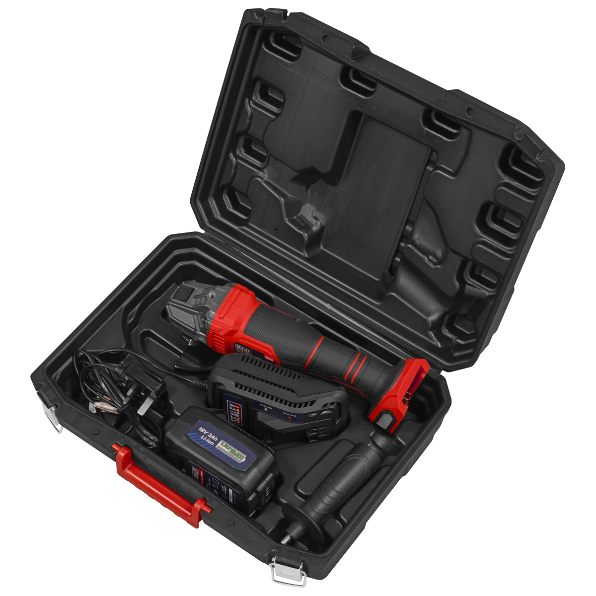 Sealey CP401LI 115mm Cordless Angle Grinder 18V 3Ah - Red - additional view 8