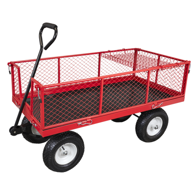 Sealey CST806 Platform Truck with Sides Pneumatic Tyres 350kg Capacity