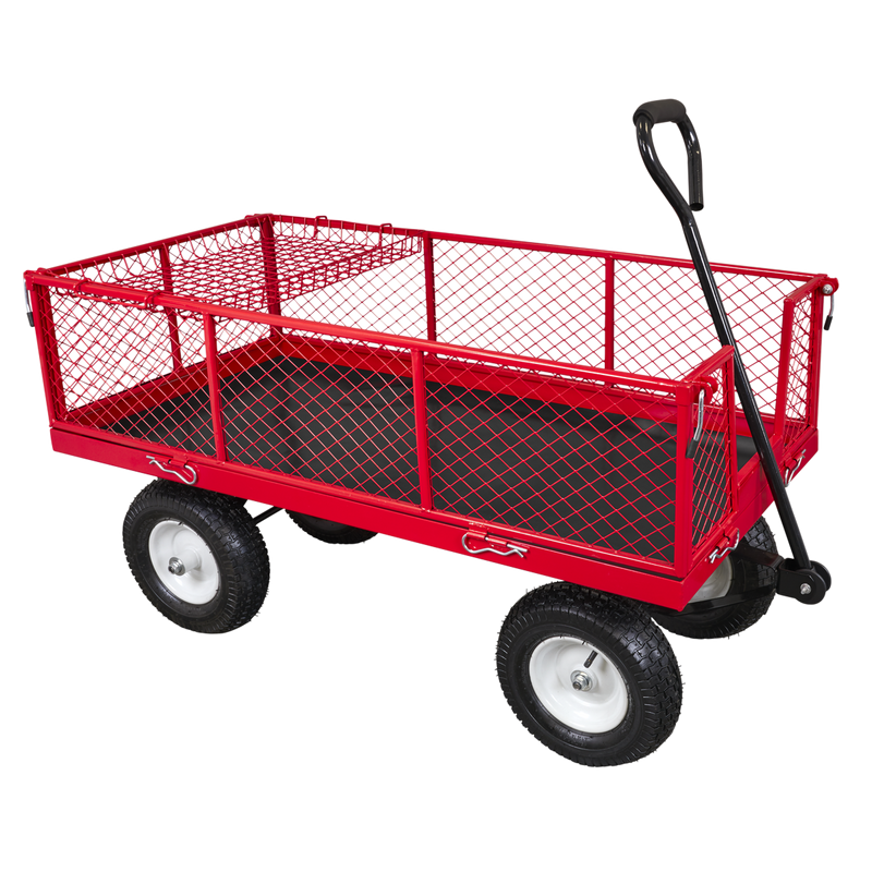 Sealey CST806 Platform Truck with Sides Pneumatic Tyres 350kg Capacity - additional view 6