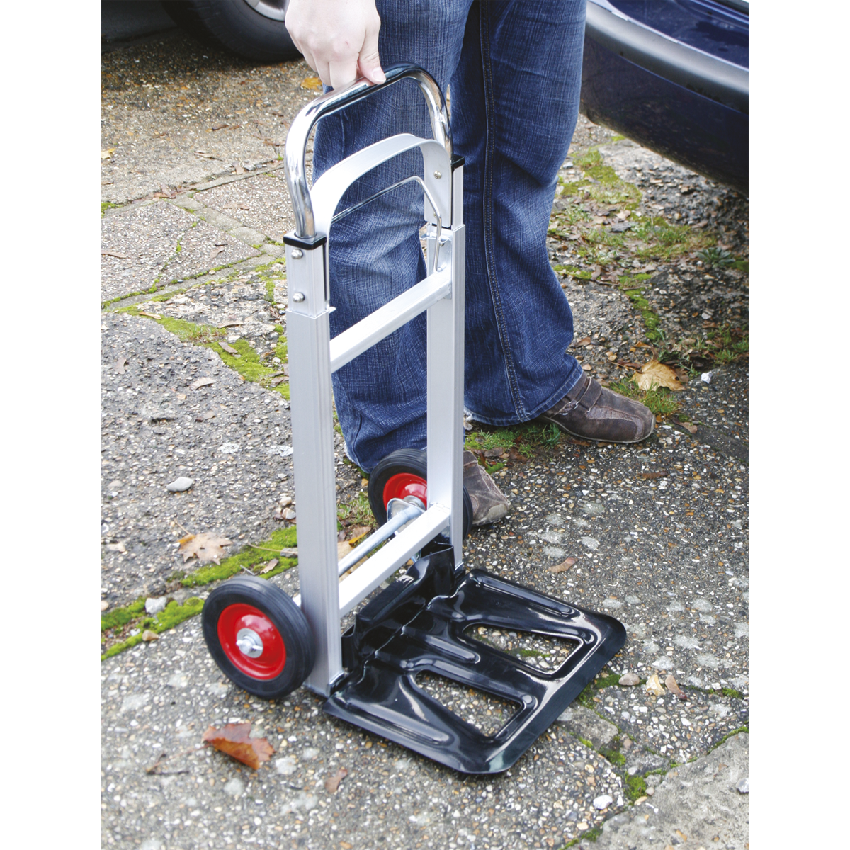 Sealey CST980 Aluminium Folding Sack Truck 90kg Capacity - additional view 2