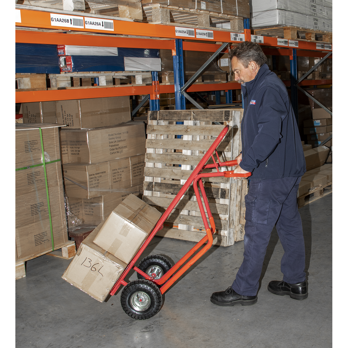 Sealey CST999 Sack Truck with Pneumatic Tyres 300kg Capacity - additional view 5