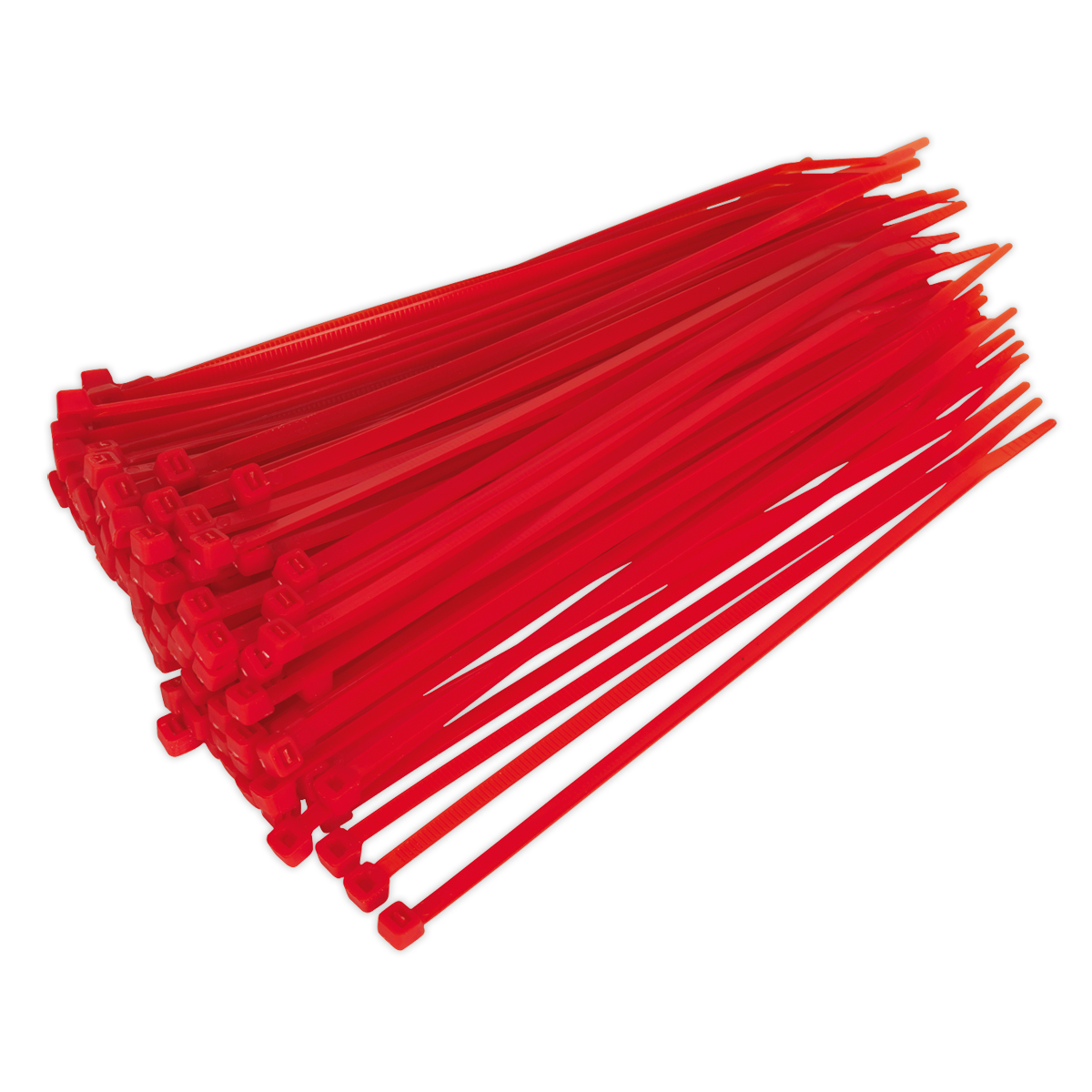 Sealey CT20048P100R Cable Tie 200 x 4.4mm, Red - Pack of 100