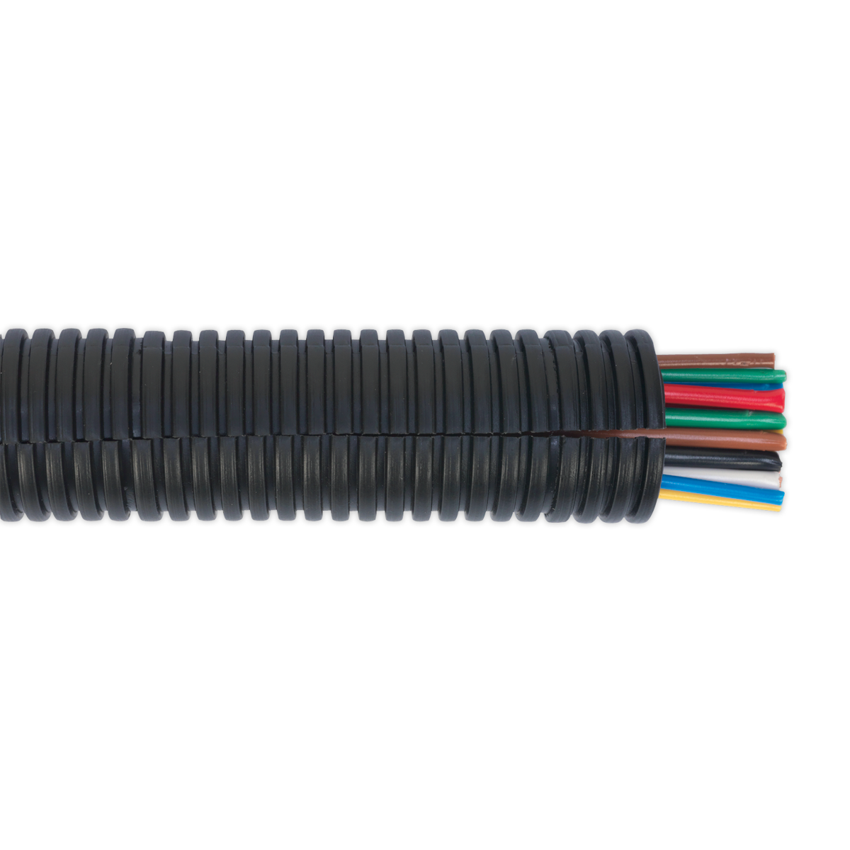 Sealey CTS2210 Split Convoluted Cable Sleeving Split 22-27mm 10m