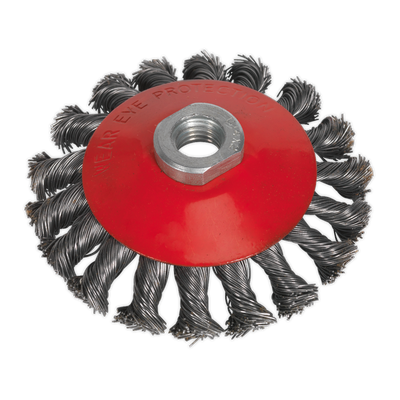 Sealey CWB100 100mm Conical Wire Brush M10 x 1.5mm