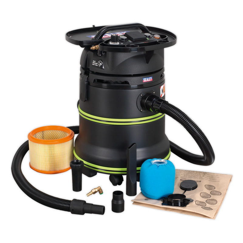 Sealey DFS35M M Class Dust-Free Industrial Wet & Dry Vacuum Cleaner 35L with Autostart for Air/Electric Power Tools