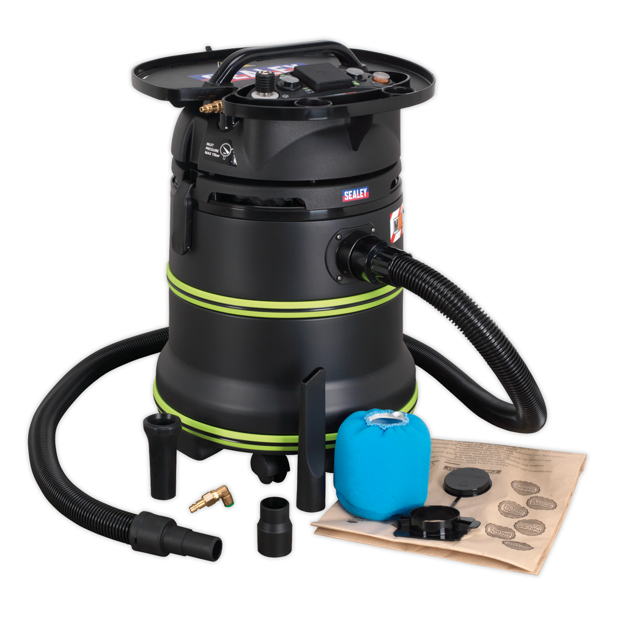 Sealey DFS35M M Class Dust-Free Industrial Wet & Dry Vacuum Cleaner 35L with Autostart for Air/Electric - additional view 2