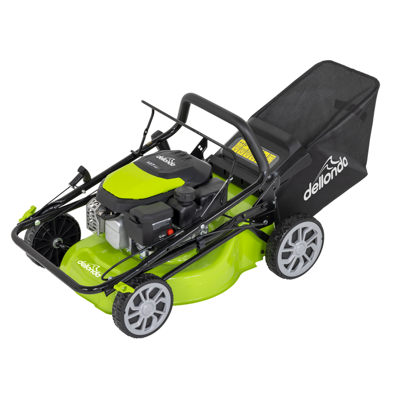Dellonda DG100 Hand-Propelled Petrol Lawnmower Grass Cutter, 127cc 16"/41cm 4-Stroke - additional view 6