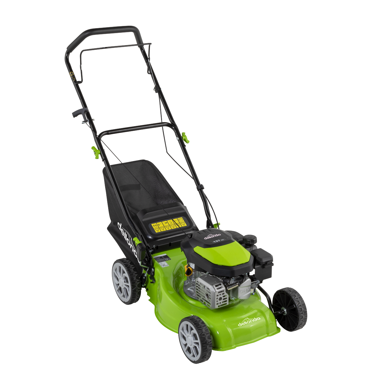 Dellonda DG100 Hand-Propelled Petrol Lawnmower Grass Cutter, 127cc 16"/41cm 4-Stroke - additional view 7