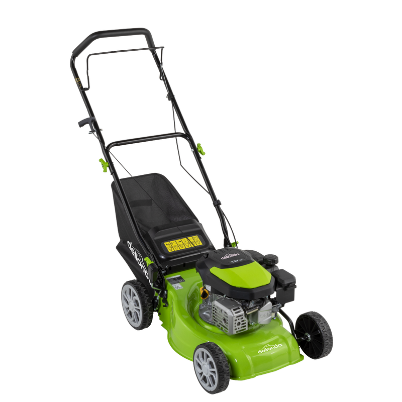 Dellonda DG100 Hand-Propelled Petrol Lawnmower Grass Cutter, 127cc 16"/41cm 4-Stroke - additional view 7