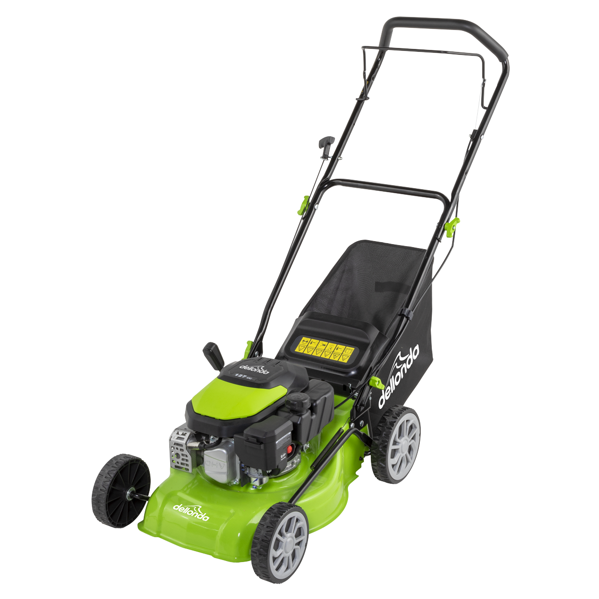 Dellonda DG100 Hand-Propelled Petrol Lawnmower Grass Cutter, 127cc 16"/41cm 4-Stroke - additional view 9