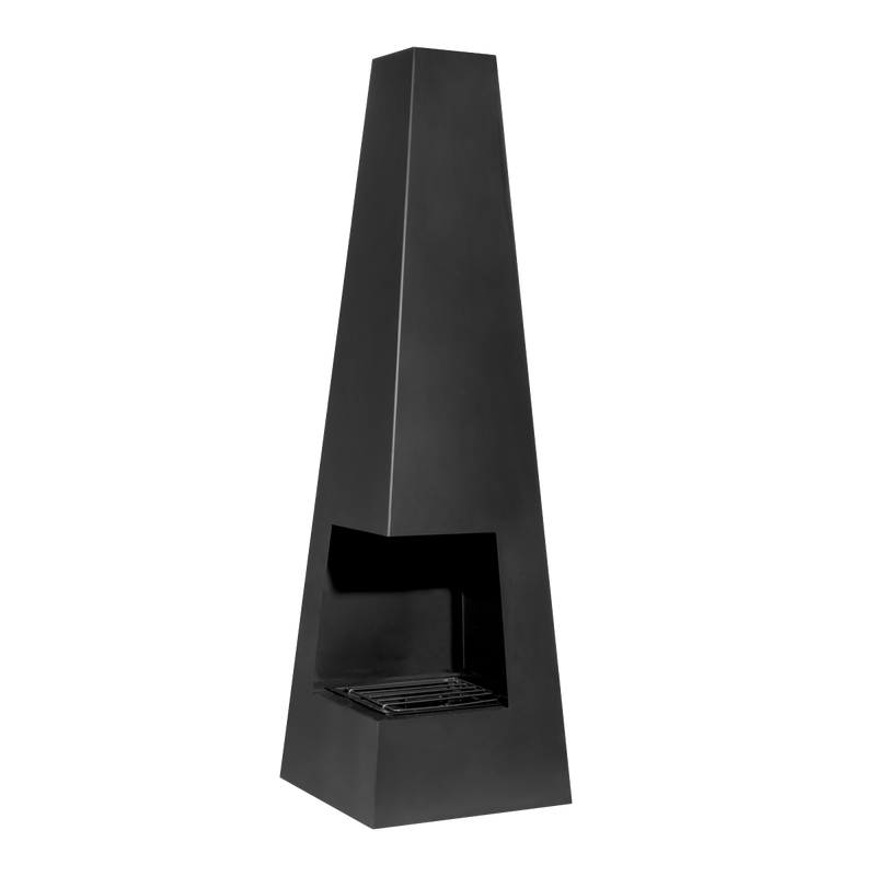 Dellonda DG105 Chiminea, Wood Burner, Heater for Outdoors W45cm x H150cm - Black Steel - additional view 2