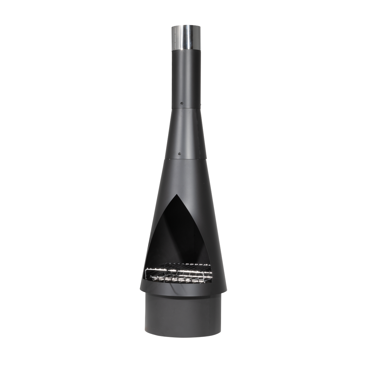 Dellonda DG109 Outdoor Chiminea, Fireplace, Fire Pit, Heater, Durable, Black Steel - additional view 5
