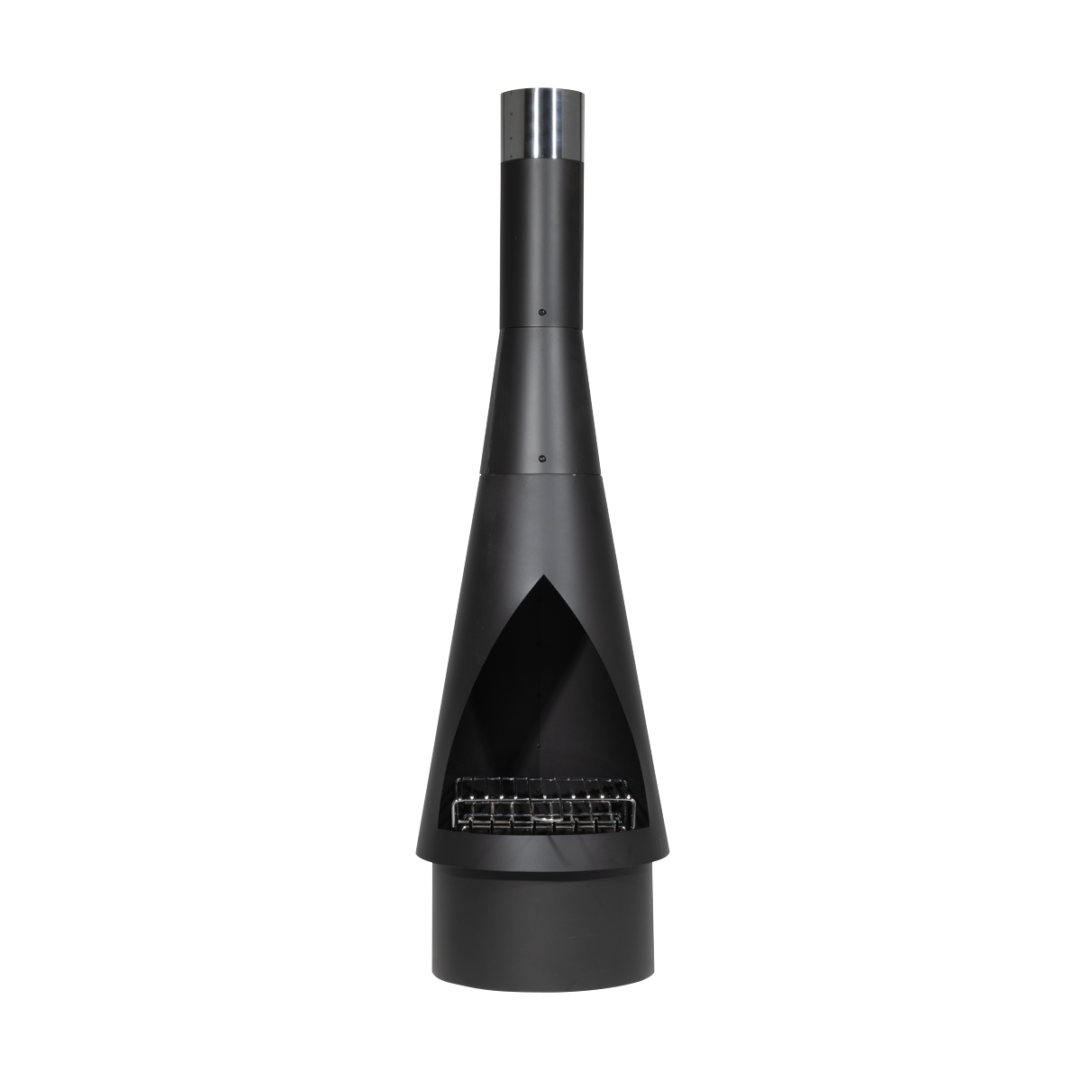 Dellonda DG109 Outdoor Chiminea, Fireplace, Fire Pit, Heater, Durable, Black Steel - additional view 7