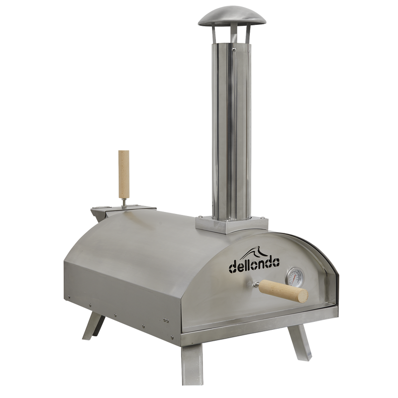 Dellonda DG11 Wood-Fired Pizza Oven 14" - Stainless Steel