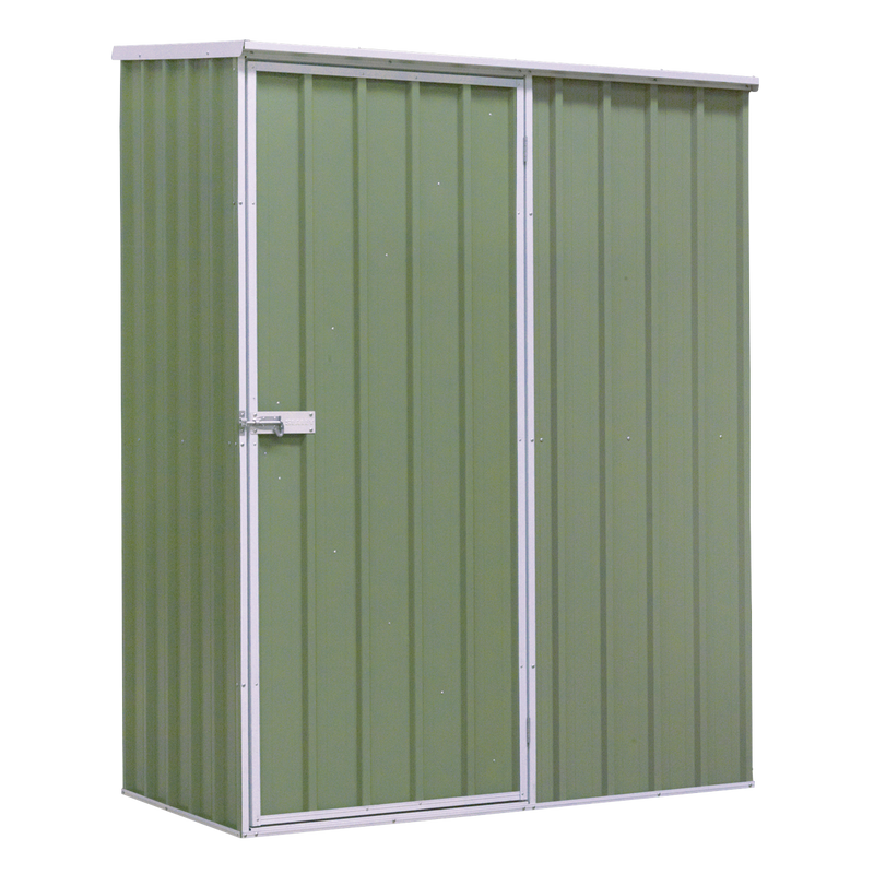 Dellonda DG113 Galvanized Steel Storage Shed with Pent Style Roof 150 x 80 x 190cm - Green