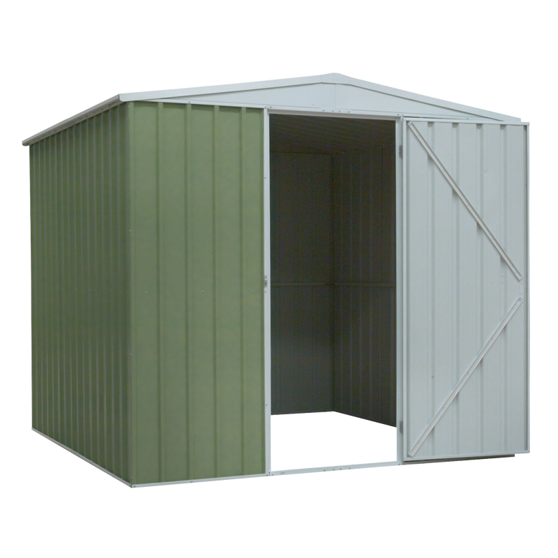 Dellonda DG115 Galvanized Steel Storage Shed with Apex Style Roof 230 x 230 x 220cm - Green - additional view 3