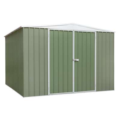 Dellonda DG116 Galvanized Steel Storage Shed with Apex Style Roof 300 x 300 x 220cm - Green