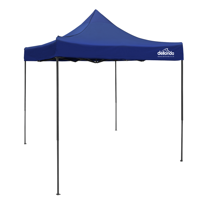 Dellonda DG127 Premium 2x2m Pop-Up Gazebo, Heavy Duty, PVC Coated, Water-Resistant Fabric, Supplied with Carry Bag, Rope