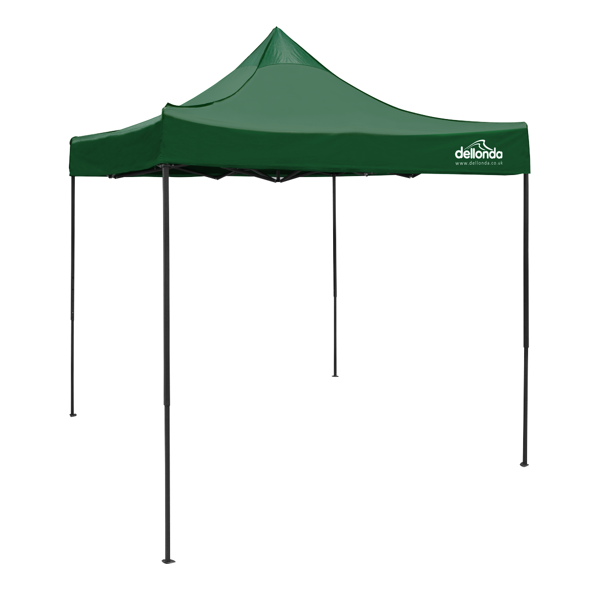 Dellonda DG128 Premium 2 x 2m Pop-Up Gazebo, Heavy Duty, PVC Coated, Water-Resistant Fabric, Supplied with Carry Bag, Rope
