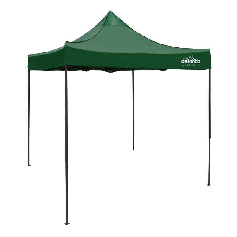 Dellonda DG128 Premium 2 x 2m Pop-Up Gazebo, Heavy Duty, PVC Coated, Water-Resistant Fabric, Supplied with Carry Bag, Rope