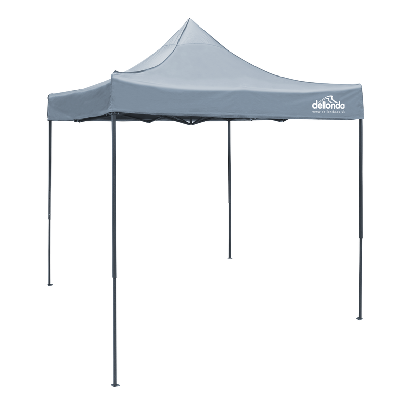 Dellonda DG129 Premium 2 x 2m Pop-Up Gazebo, Heavy Duty, PVC Coated, Water-Resistant Fabric, Supplied with Carry Bag, Rope