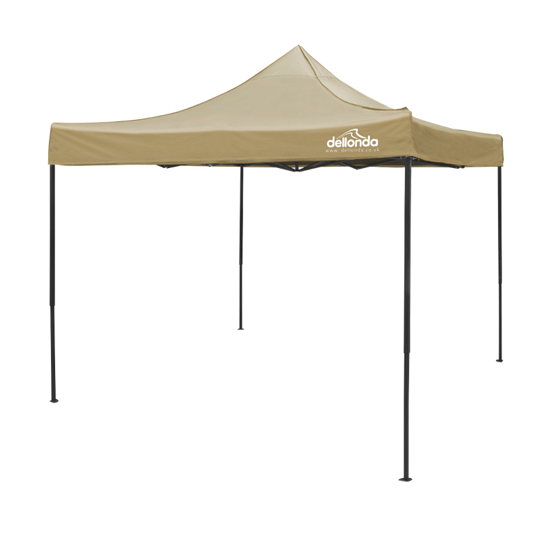 Dellonda DG130 Premium 3 x 3m Pop-Up Gazebo, PVC Coated, Water-Resistant Fabric, Supplied with Carry Bag, Rope, Stakes &