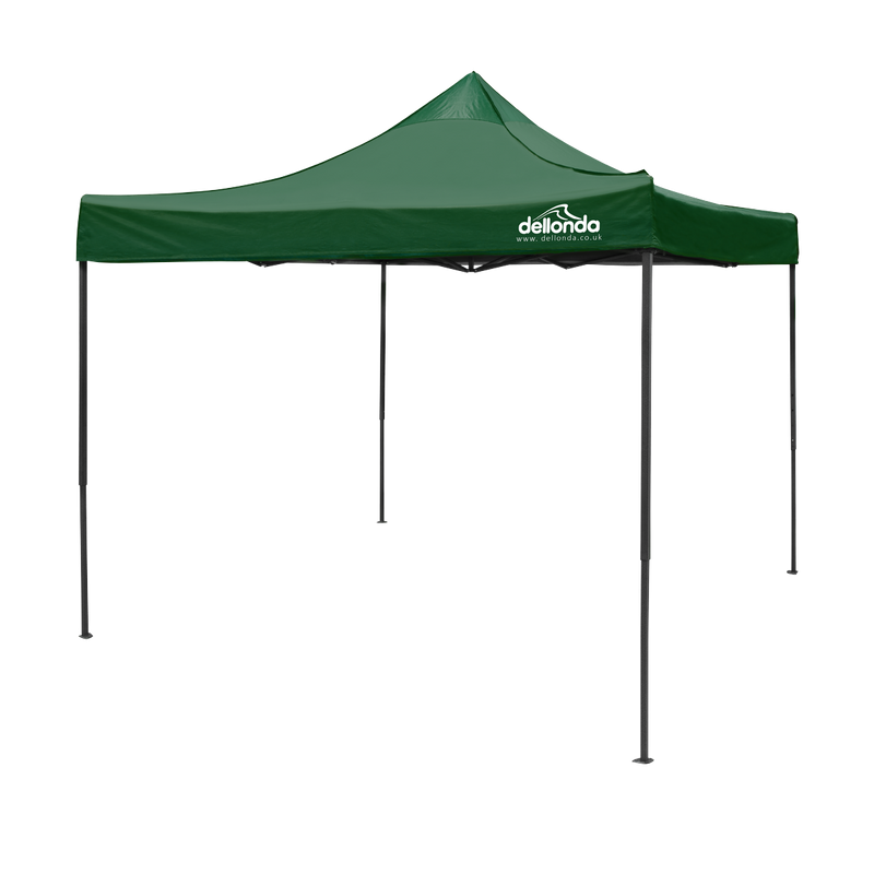 Dellonda DG132 Premium 3 x 3m Pop-Up Gazebo, PVC Coated, Water-Resistant Fabric, Supplied with Carry Bag, Rope, Stakes &