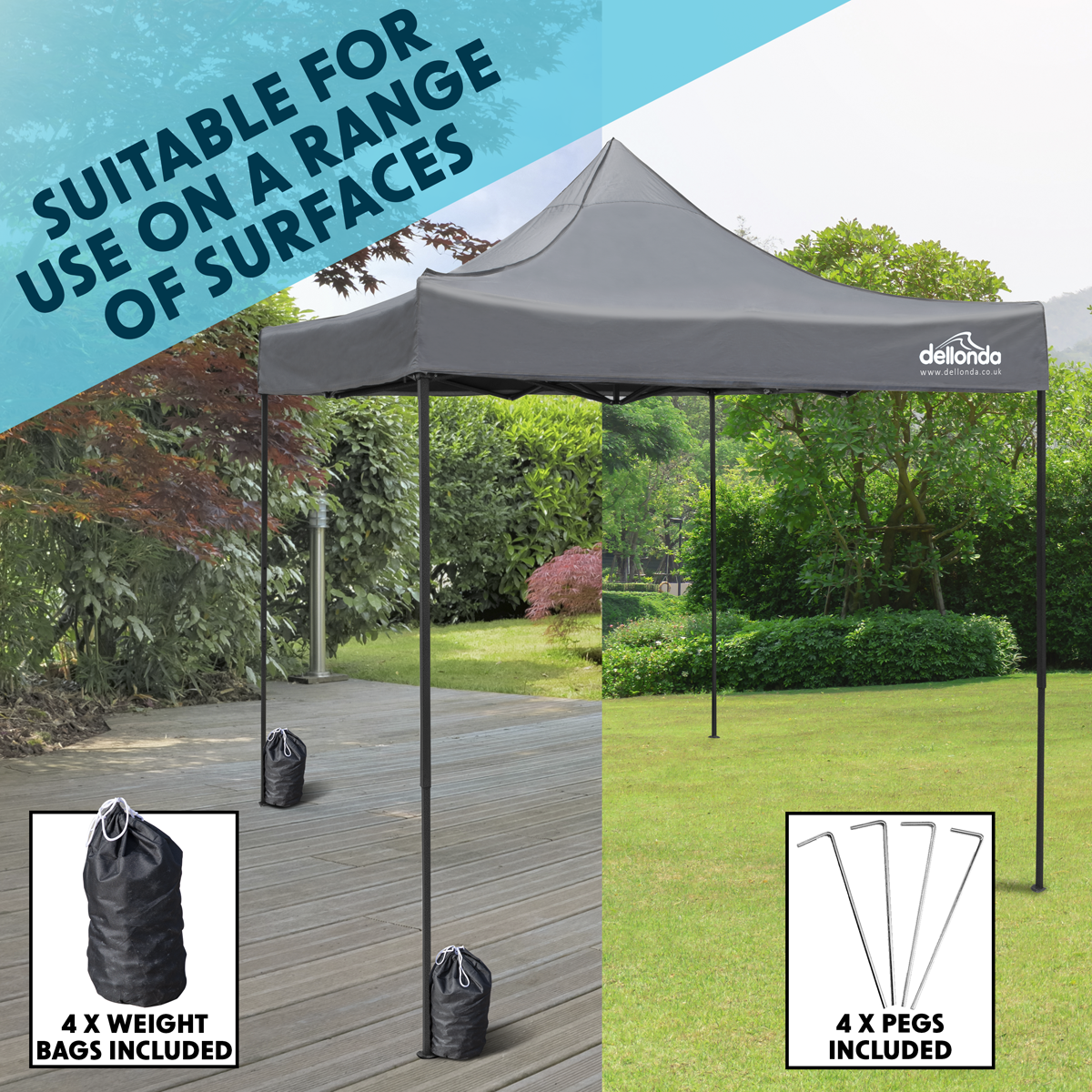 Dellonda DG133 Premium 3 x 3m Pop-Up Gazebo, PVC Coated, Water-Resistant Fabric, Supplied with Carry - additional view 16