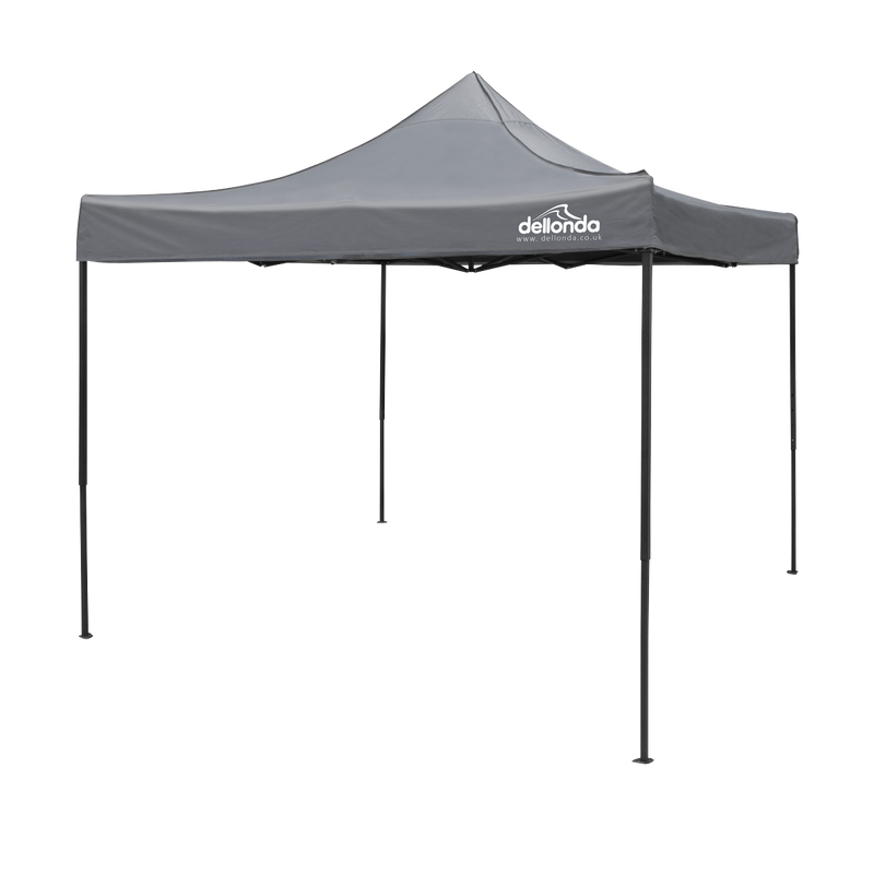 Dellonda DG133 Premium 3 x 3m Pop-Up Gazebo, PVC Coated, Water-Resistant Fabric, Supplied with Carry Bag, Rope, Stakes &