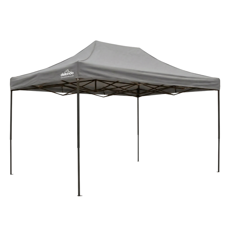 Dellonda DG137 Premium 3 x 4.5m Pop-Up Gazebo, Heavy Duty, PVC Coated, Water-Resistant Fabric, Supplied with Carry Bag, Rope