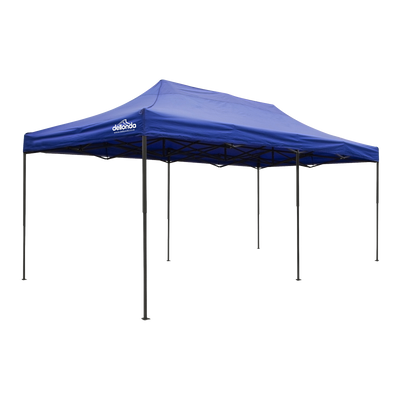 Dellonda DG139 Premium 3x6m Pop-Up Gazebo, Heavy Duty, PVC Coated, Water-Resistant Fabric, Supplied with Carry Bag, Rope