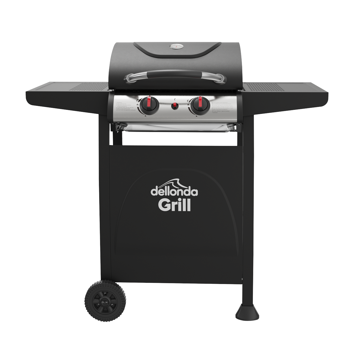 Dellonda DG13 2 Burner Gas BBQ Grill with Piezo Ignition & Thermometer - additional view 3