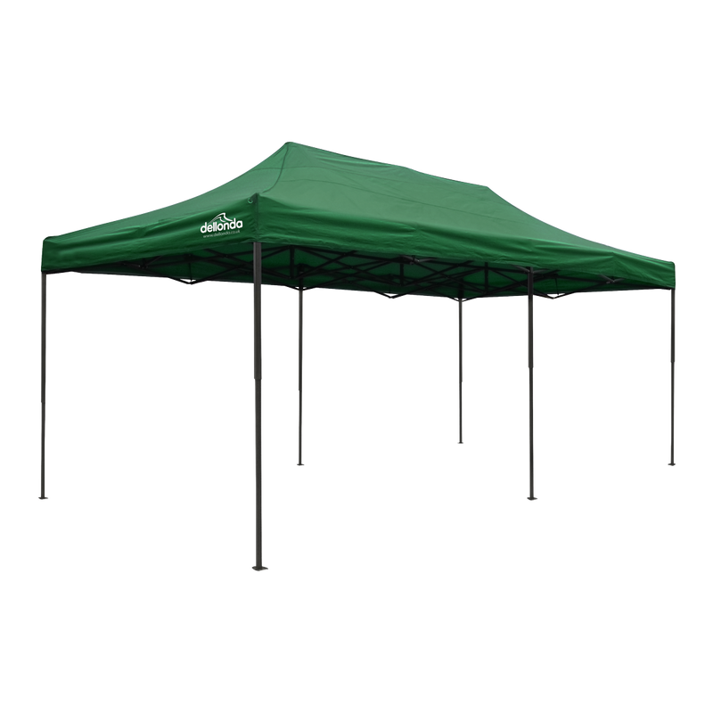 Dellonda DG140 Premium 3x6m Pop-Up Gazebo, Heavy Duty, PVC Coated, Water-Resistant Fabric, Supplied with Carry Bag, Rope
