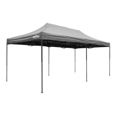 Dellonda DG141 Premium 3x6m Pop-Up Gazebo, Heavy Duty, PVC Coated, Water-Resistant Fabric, Supplied with Carry Bag, Rope