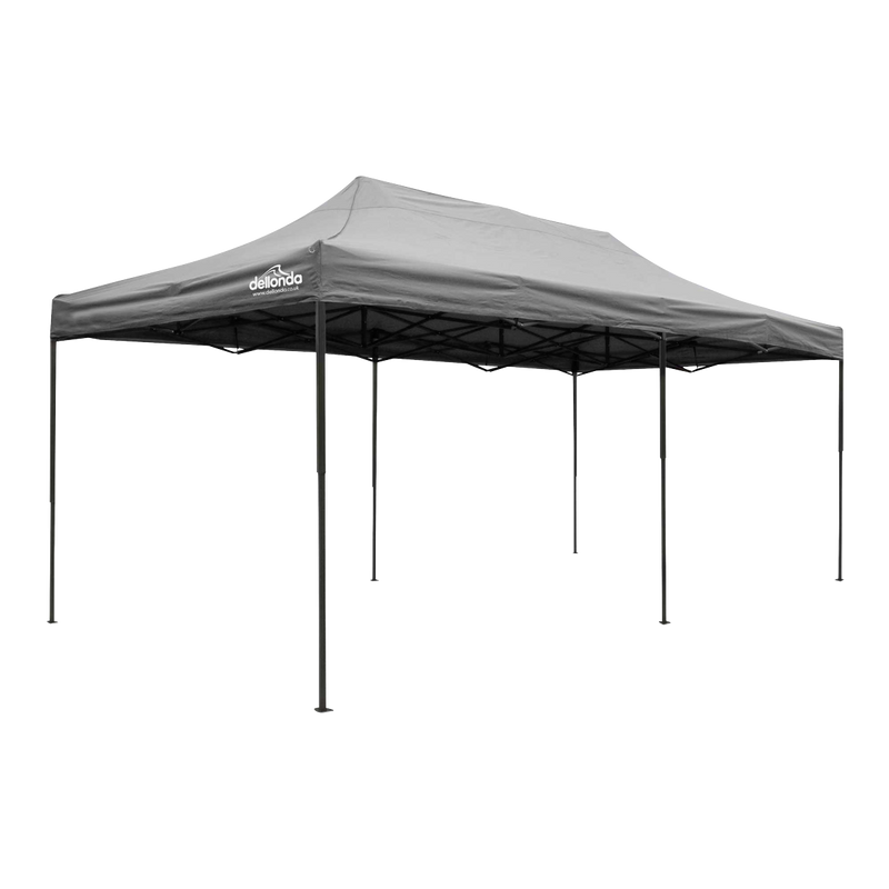 Dellonda DG141 Premium 3x6m Pop-Up Gazebo, Heavy Duty, PVC Coated, Water-Resistant Fabric, Supplied with Carry Bag, Rope