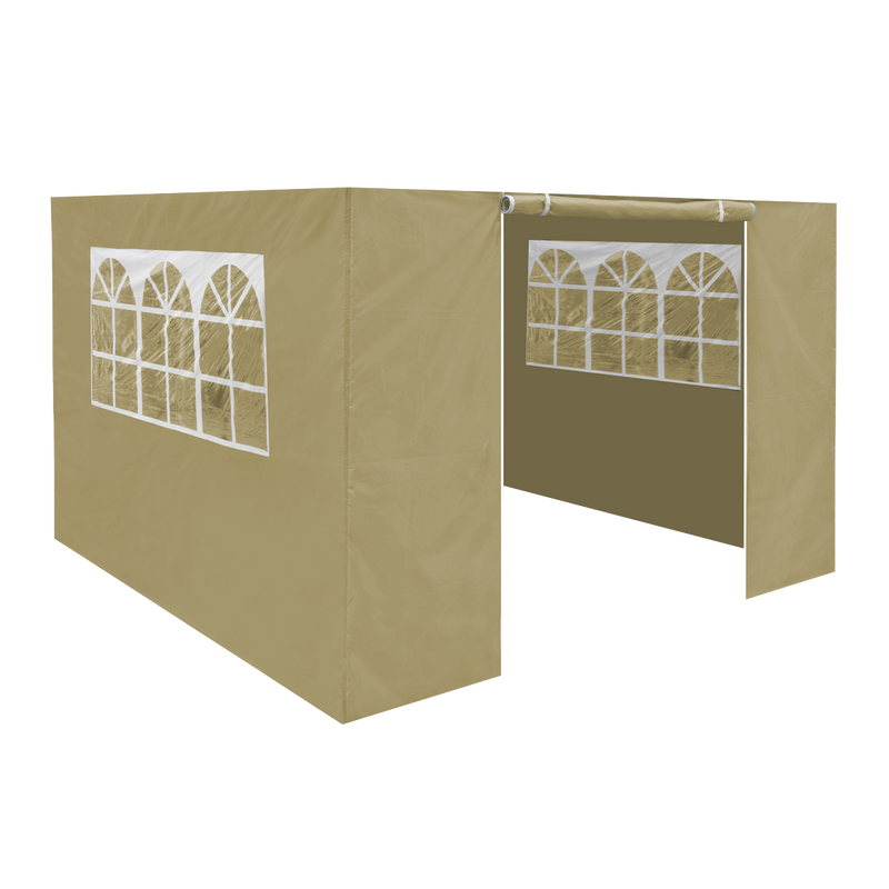 Dellonda DG142 Premium Side Walls/Doors/Windows for Gazebo/Marquee, Fits 2 x 2m Models - Beige - additional view 2