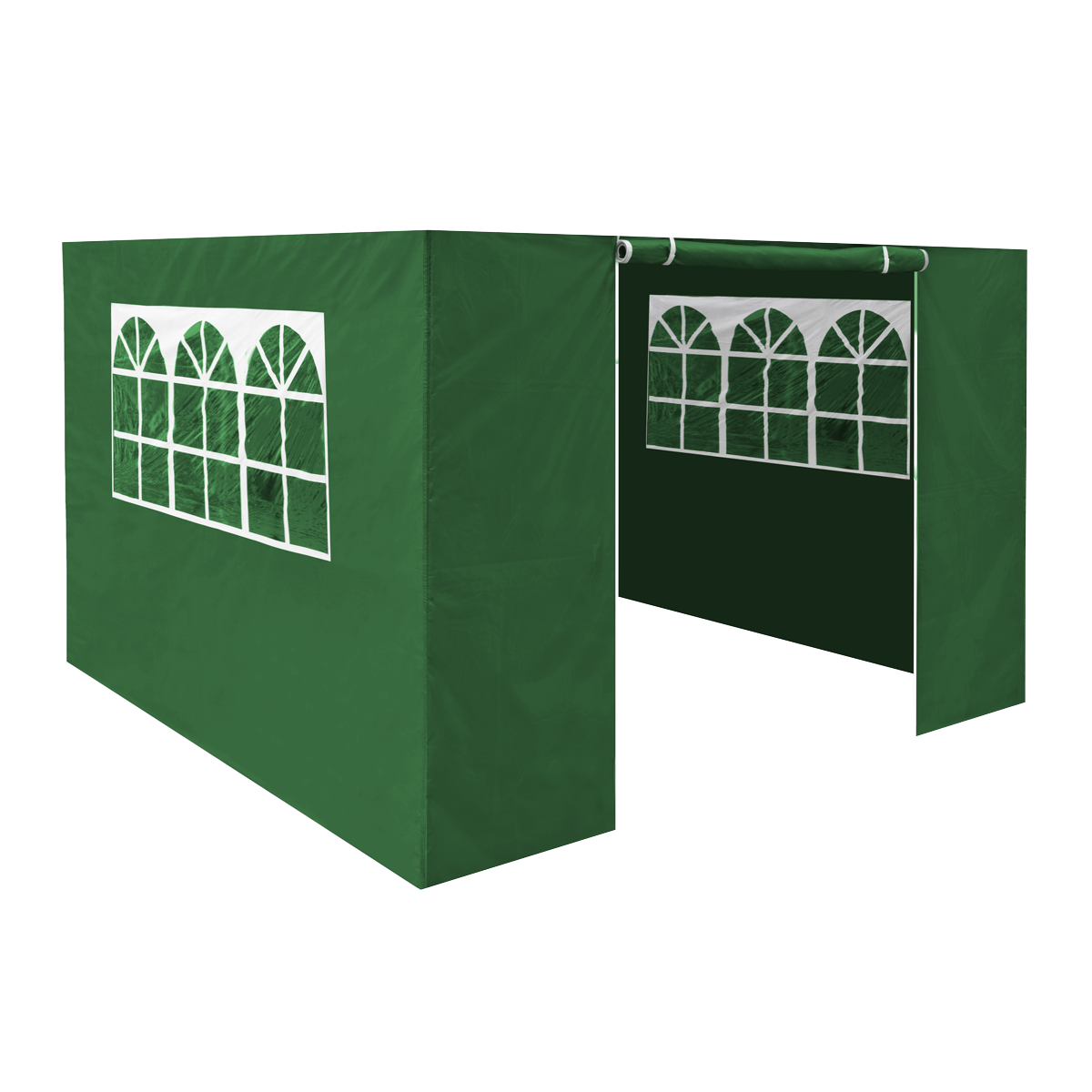 Dellonda DG144 Premium Side Walls/Doors/Windows for Gazebo/Marquee, Fits 2 x 2m Models - Dark Green - additional view 2
