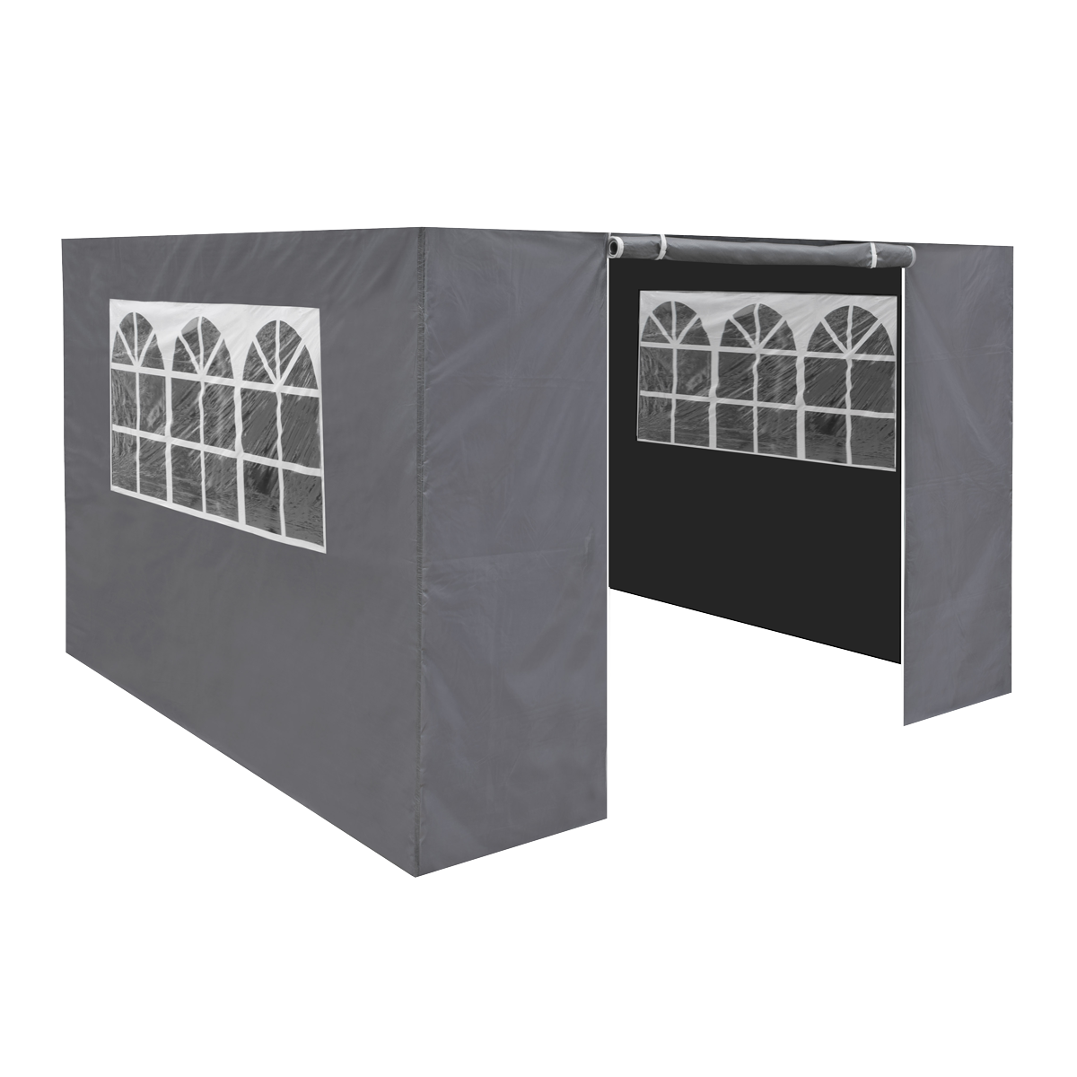 Dellonda DG145 Premium Side Walls/Doors/Windows for Gazebo/Marquee, Fits 2 x 2m Models - Grey - additional view 2