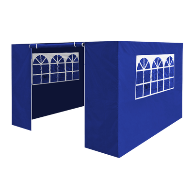 Dellonda DG147 Premium Gazebo/Marquee Side Walls/Doors/Windows, Fits 3 x 3m Models - Blue