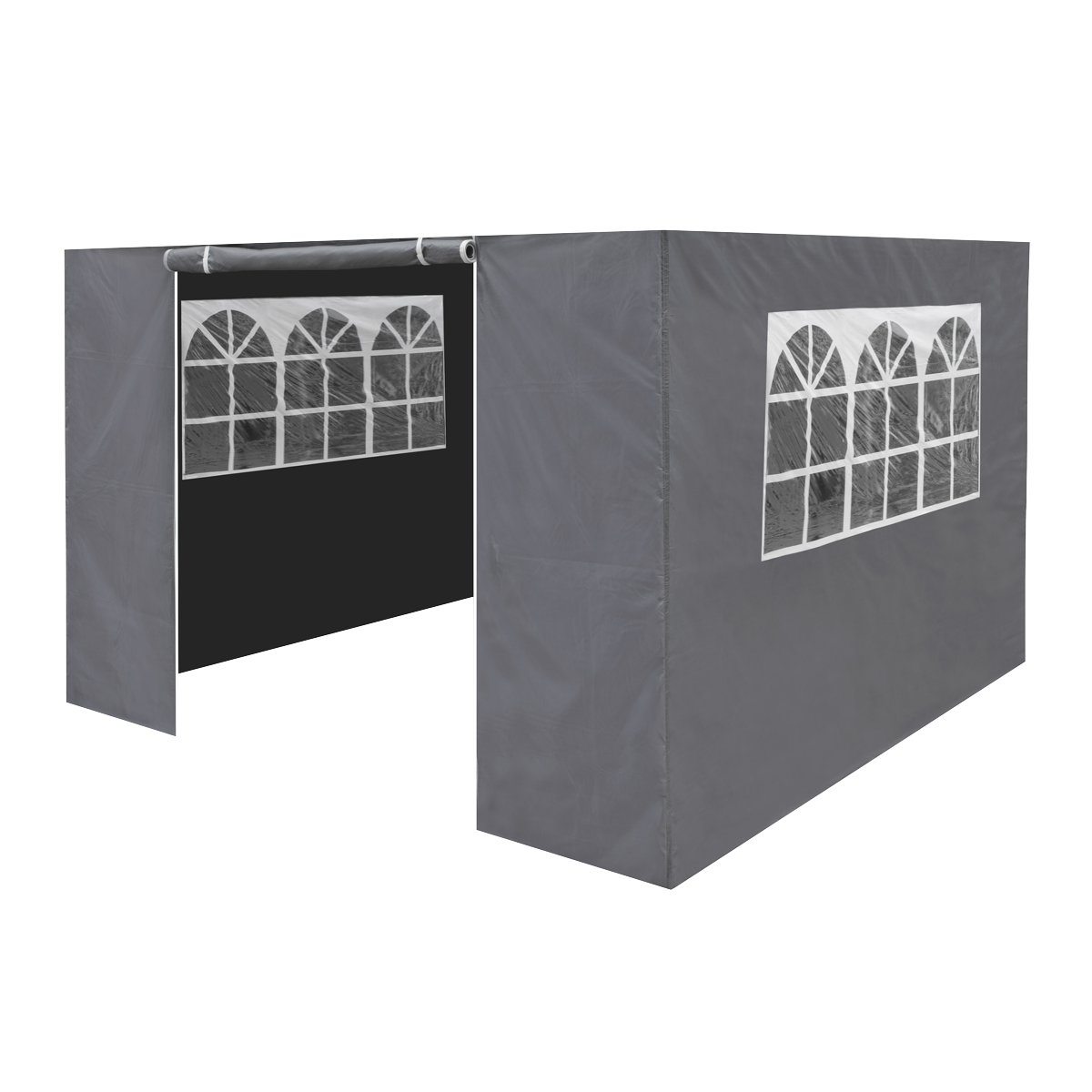 Dellonda DG149 Premium Gazebo/Marquee Side Walls/Doors/Windows, Fits 3 x 3m Models - Grey