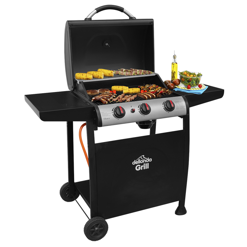 Dellonda DG14 3 Burner Gas BBQ Grill with Piezo Ignition & Thermometer - additional view 7