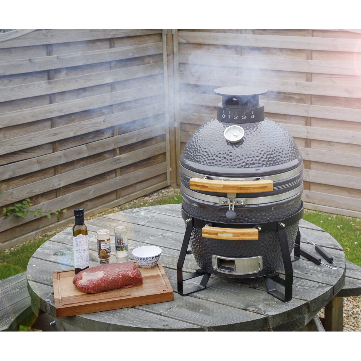 Dellonda DG158 Deluxe 16"(40cm) Ceramic Kamado Style BBQ - additional view 4