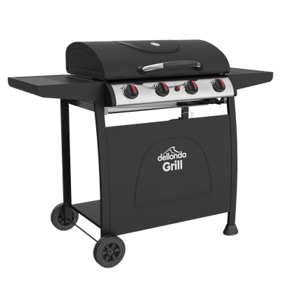 Dellonda DG15 4 Burner Gas BBQ Grill with Piezo Ignition & Thermometer