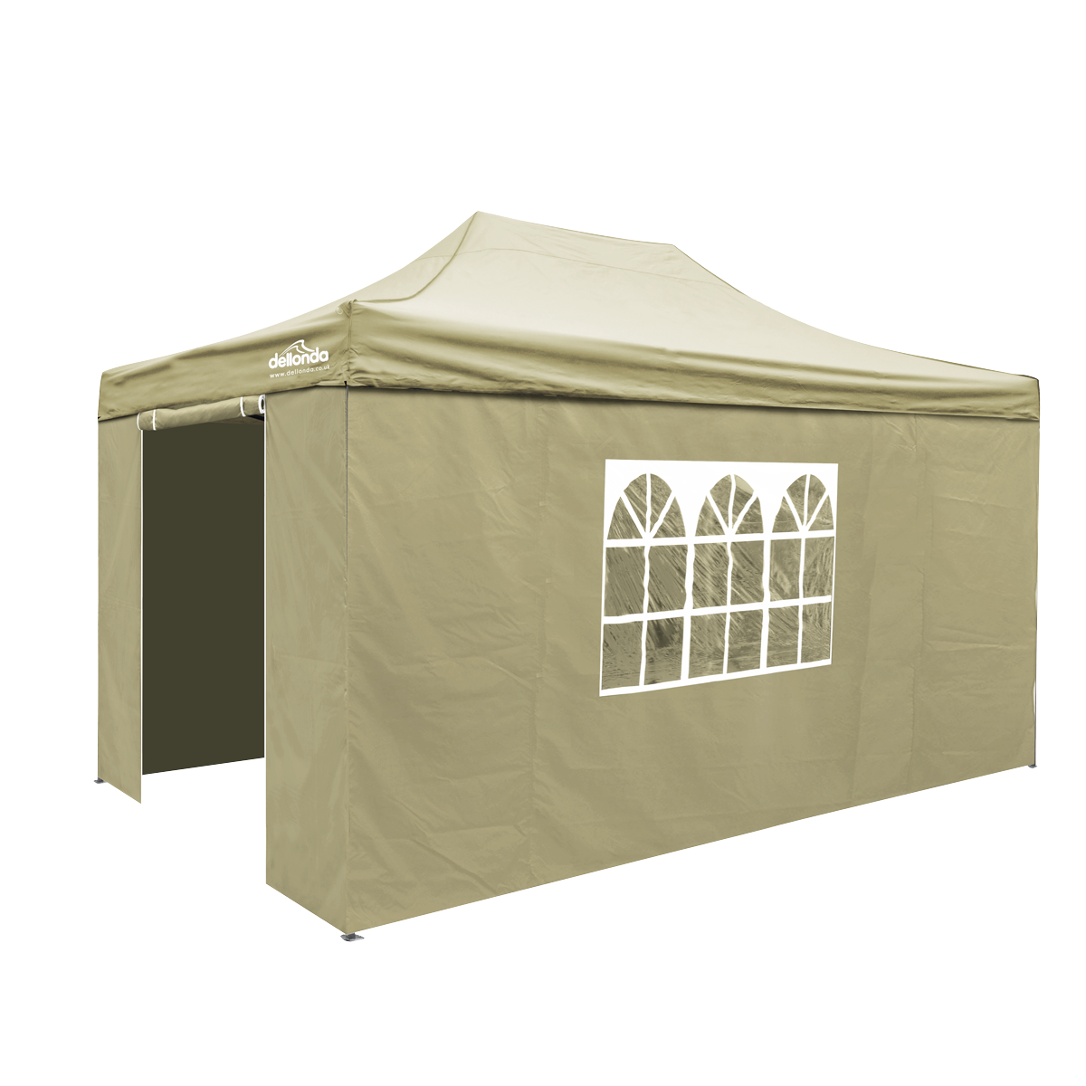 Dellonda DG168 Premium 3x4.5m Pop-Up Gazebo & Side Walls, PVC Coated, Water-Resistant Fabric with Carry - additional view 2