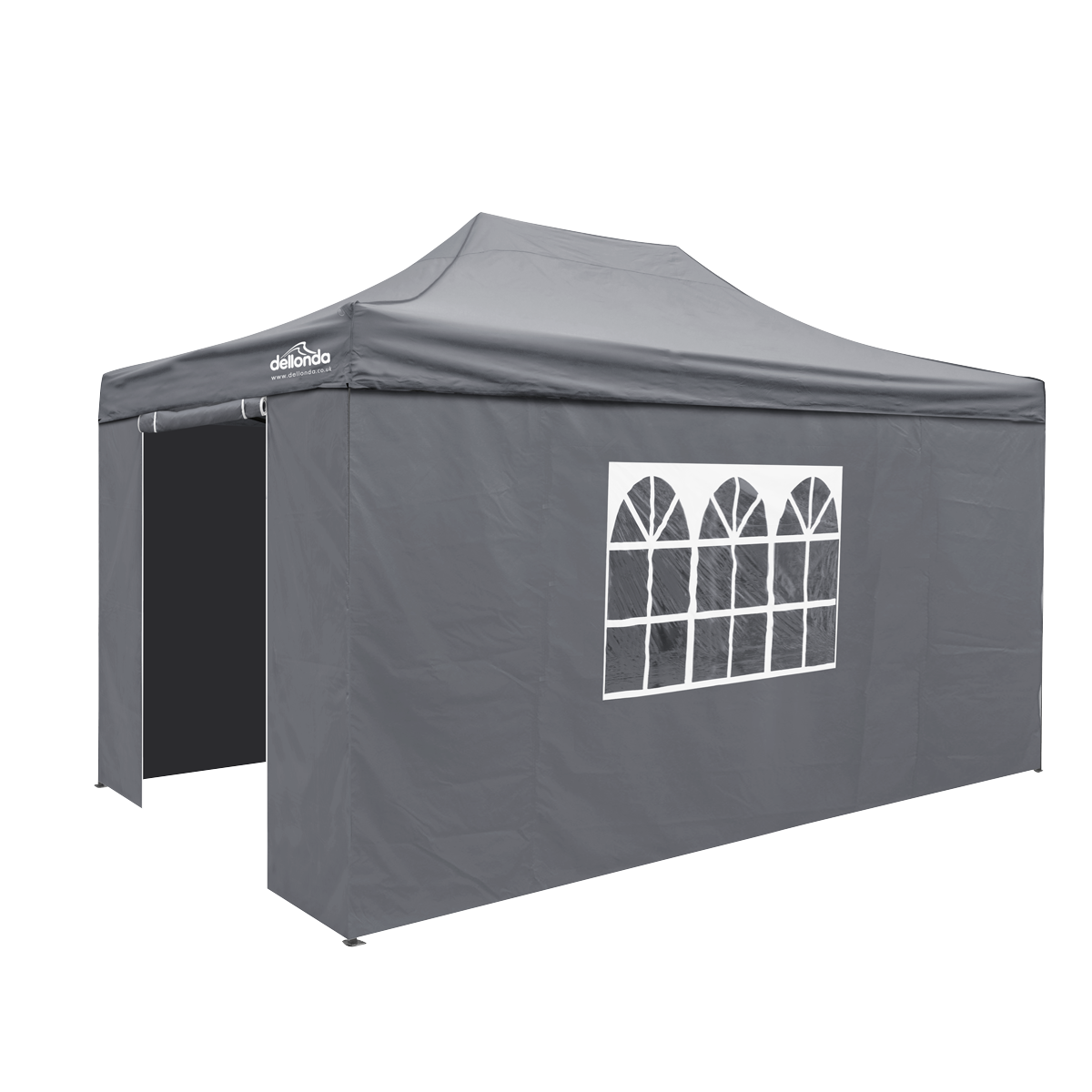 Dellonda DG171 Premium 3x4.5m Pop-Up Gazebo & Side Walls, PVC Coated, Water-Resistant Fabric with Carry - additional view 2