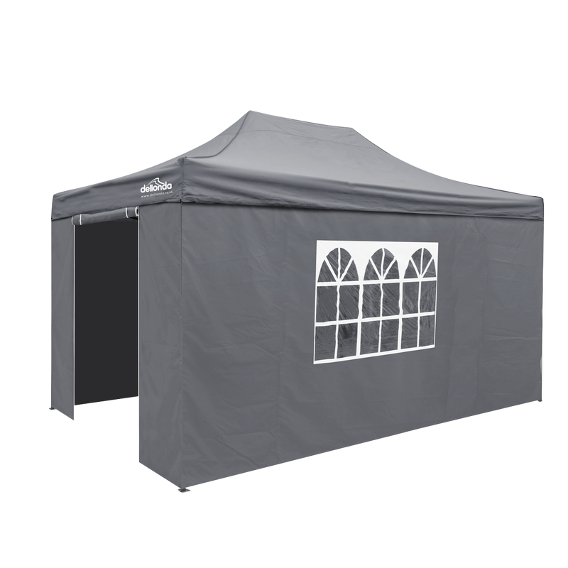 Dellonda DG171 Premium 3x4.5m Pop-Up Gazebo & Side Walls, PVC Coated, Water-Resistant Fabric with Carry - additional view 2
