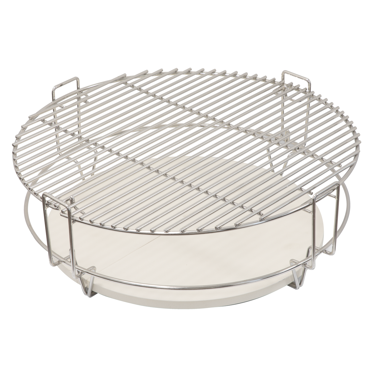 Dellonda DG185 Half-Moon Ceramic Heat Deflector Plates for Kamado BBQs 15"(38cm) 2pc - additional view 5