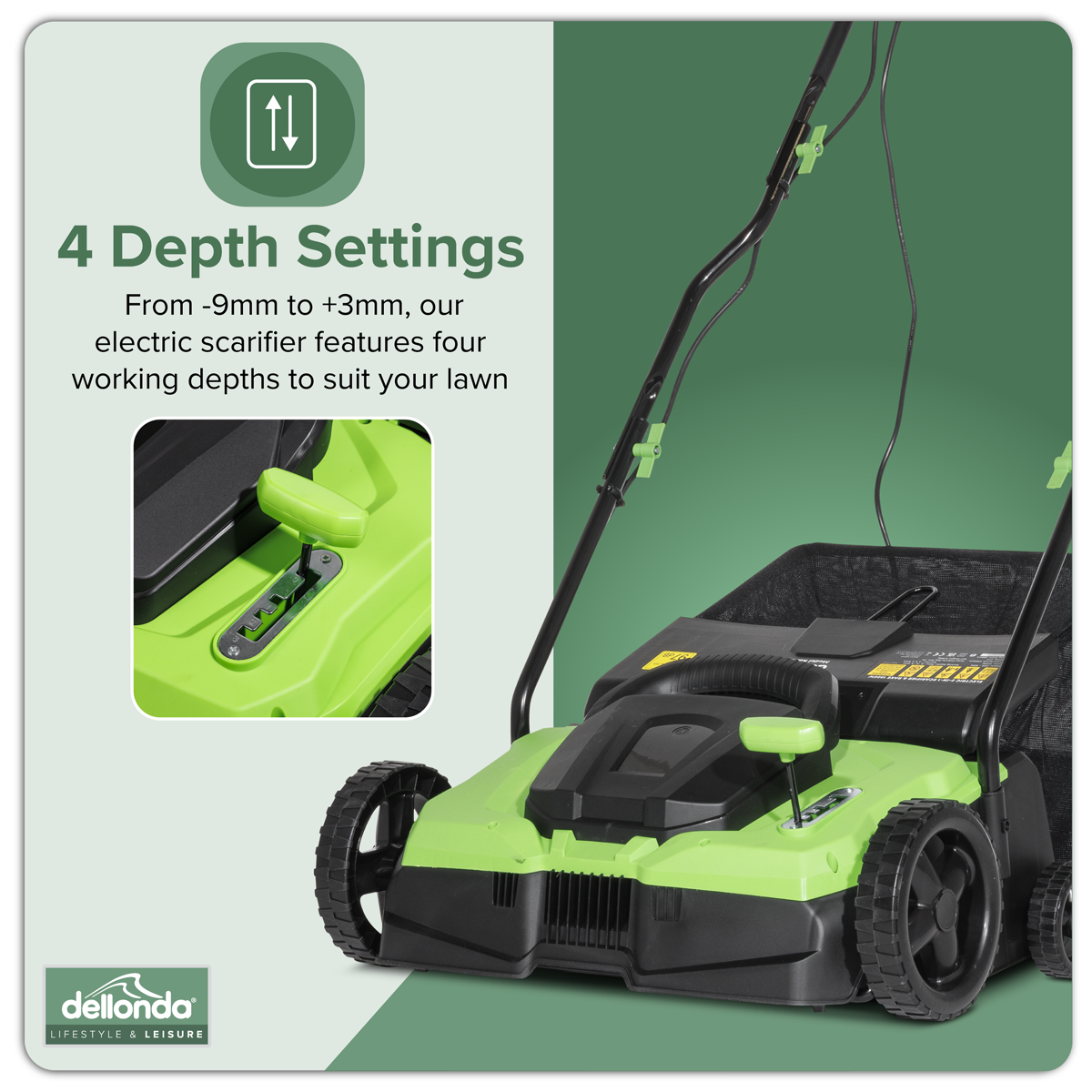 Dellonda DG216 2-in-1 Electric Scarifier & Rake 1500W/230V - additional view 16
