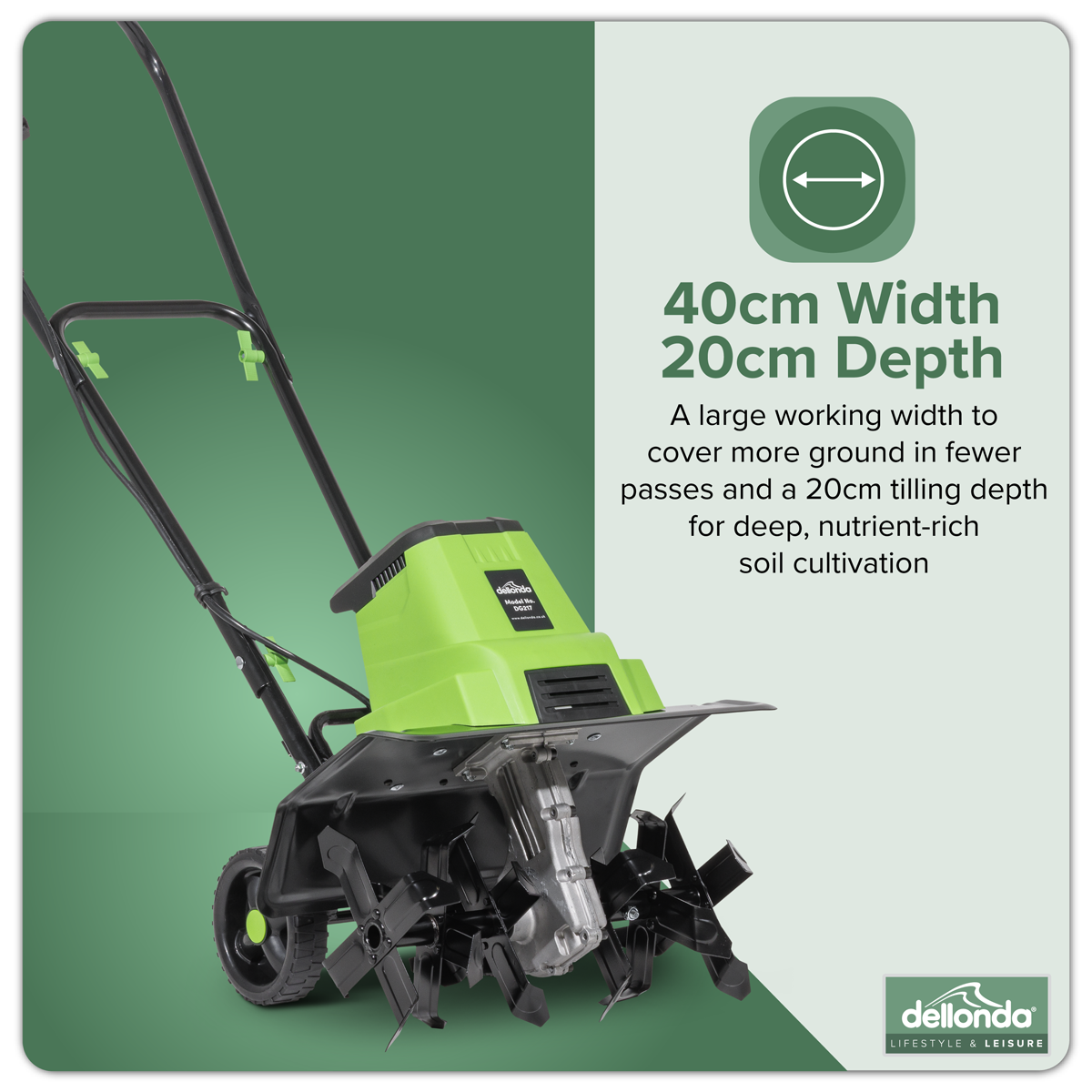 Dellonda DG217 Electric Tiller/Cultivator 1500W - additional view 6